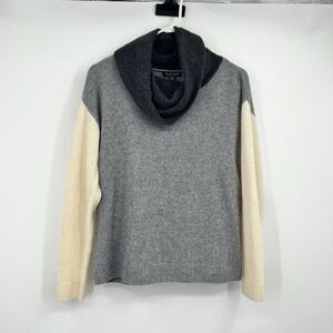 Womens Saks Fifth Avenue Cashmere XS Color Block Cowl Neck Sweater